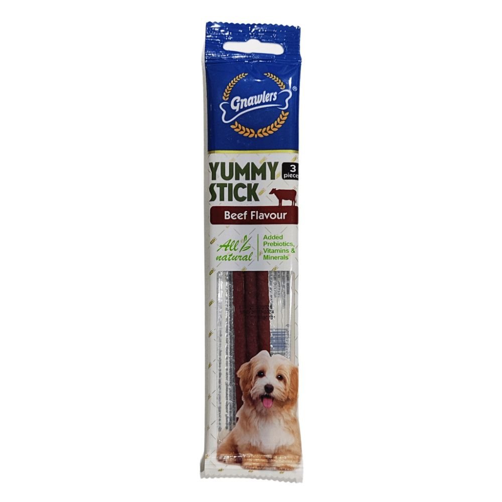 Gnawlers Yummy Meaty Stick 3 Pc - PetsPlaza