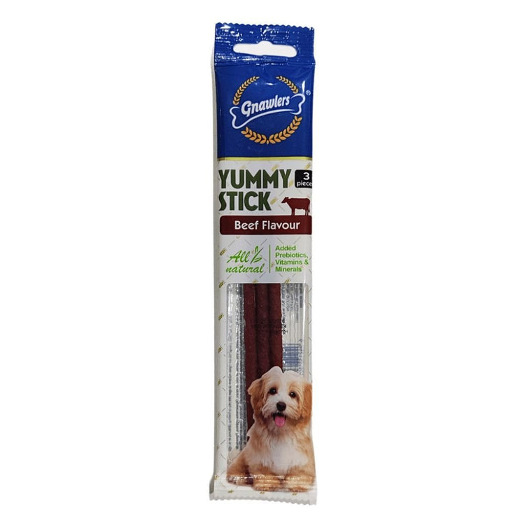 Gnawlers Yummy Meaty Stick 3 Pc - PetsPlaza