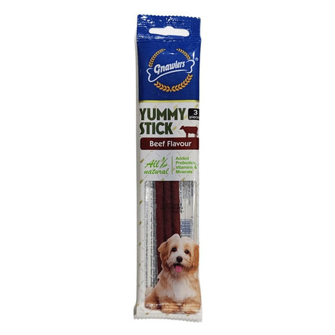 Gnawlers Yummy Meaty Stick 3 Pc - PetsPlaza