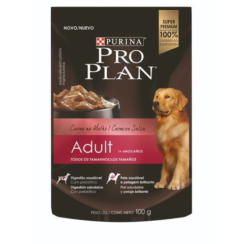 Pro Plan Adulto Todos los Tamaños Carne en Salsa - PetsPlaza