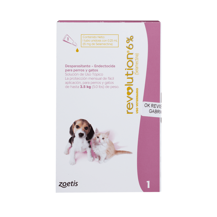 Revolution 6% X 0,25 Ml - Perros & Gatos Hasta 2.5 Kg - PetsPlaza