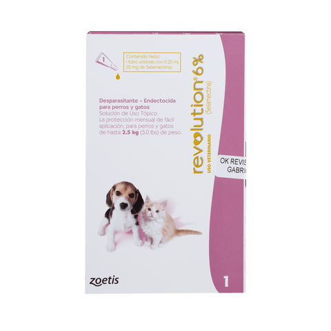 Revolution 6% X 0,25 Ml - Perros & Gatos Hasta 2.5 Kg - PetsPlaza