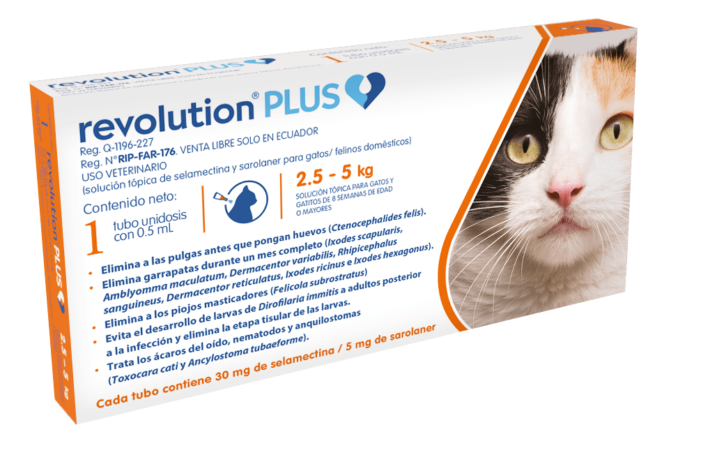 Revolution Plus 0.5 Ml X 1 Tab - Gatos de 2.5 Hasta 5 Kg - PetsPlaza