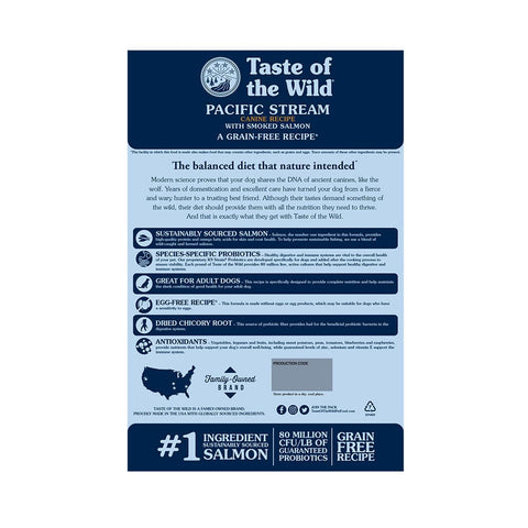 Taste of the Wild Pacific Stream Perros Adultos Salmón Ahumado