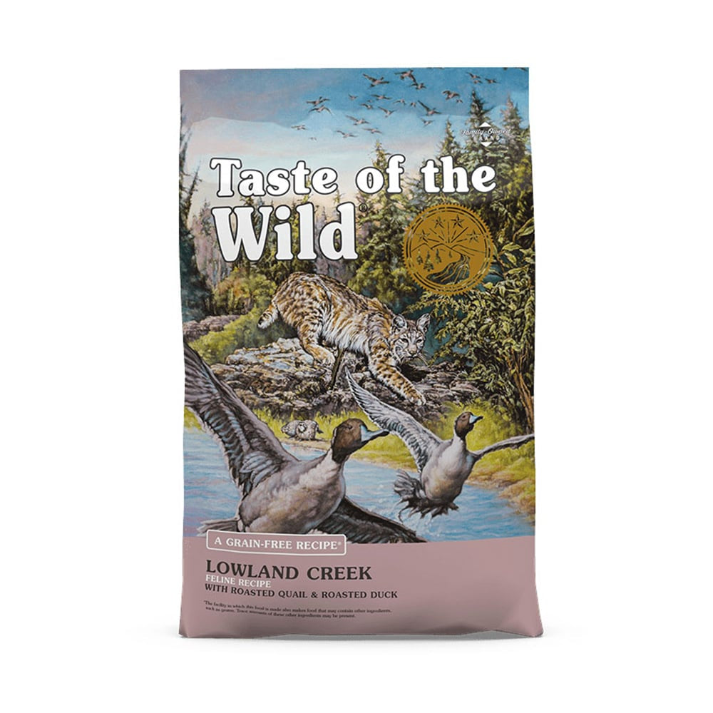 Taste of the Wild Lowland Creek Gatos Codorniz & Pato Asado