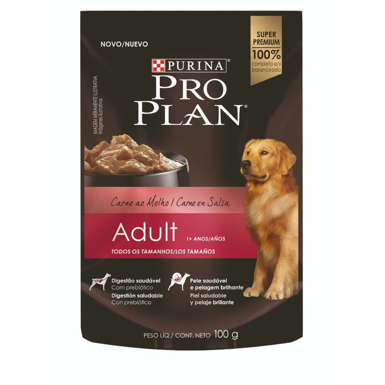 Pro Plan Adulto Todos los Tamaños Carne en Salsa