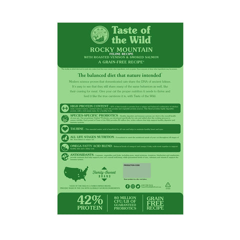 Taste of the Wild Rocky Mountain Gatos Venado Asado & Salmón