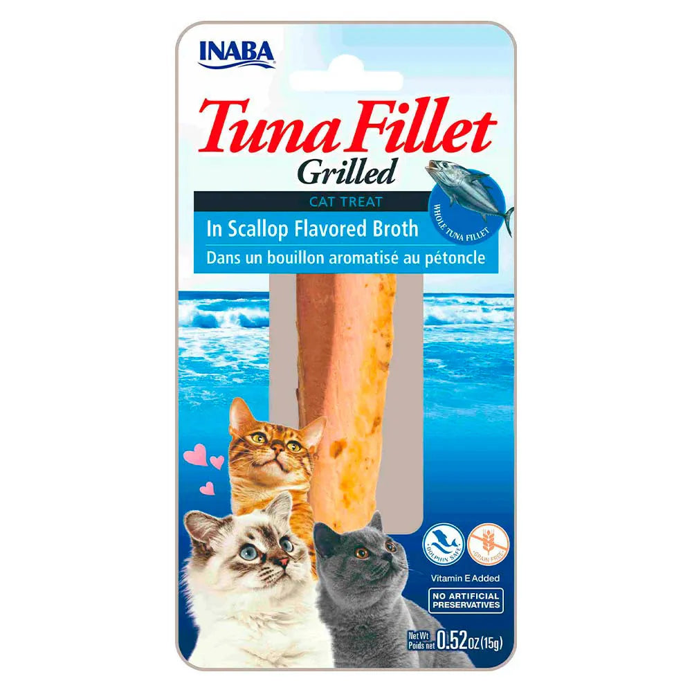 CAT SNACK GRILLED TUNA FILLET - IN SCALLOP FLAVORED BROTH - VIEIRA 15 GR