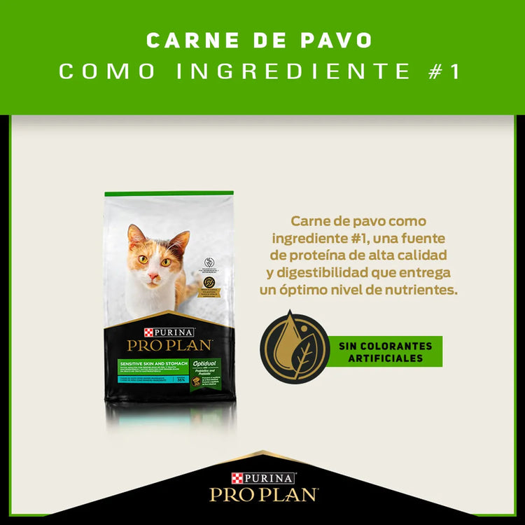 Pro Plan Sensitive Skin and Stomach para Gatos - PetsPlaza