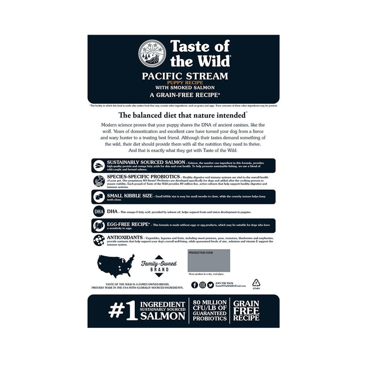 Taste of the Wild Pacific Stream Puppy Salmón Ahumado