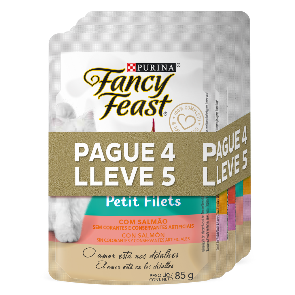 Fancy Feast Pack Surtido Pague 4, Lleve 5 Sobres
