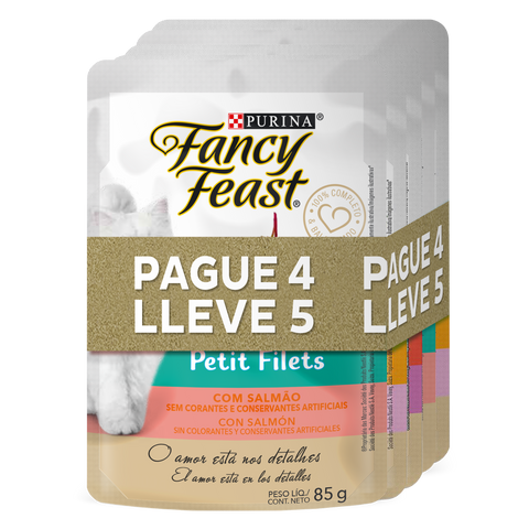 Fancy Feast Pack Surtido Pague 4, Lleve 5 Sobres