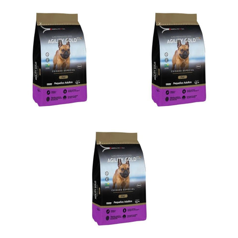 Combo Black Friday: ¡Combo 3 Pack Agility Gold Pequeños Adultos Piel Sensible 1.5 Kg – Último al 50%! - PetsPlaza
