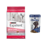 Combo Black Friday: Purina Excellent Skin Care Perros 8 Kg + Chunky Delidog Pavo - PetsPlaza
