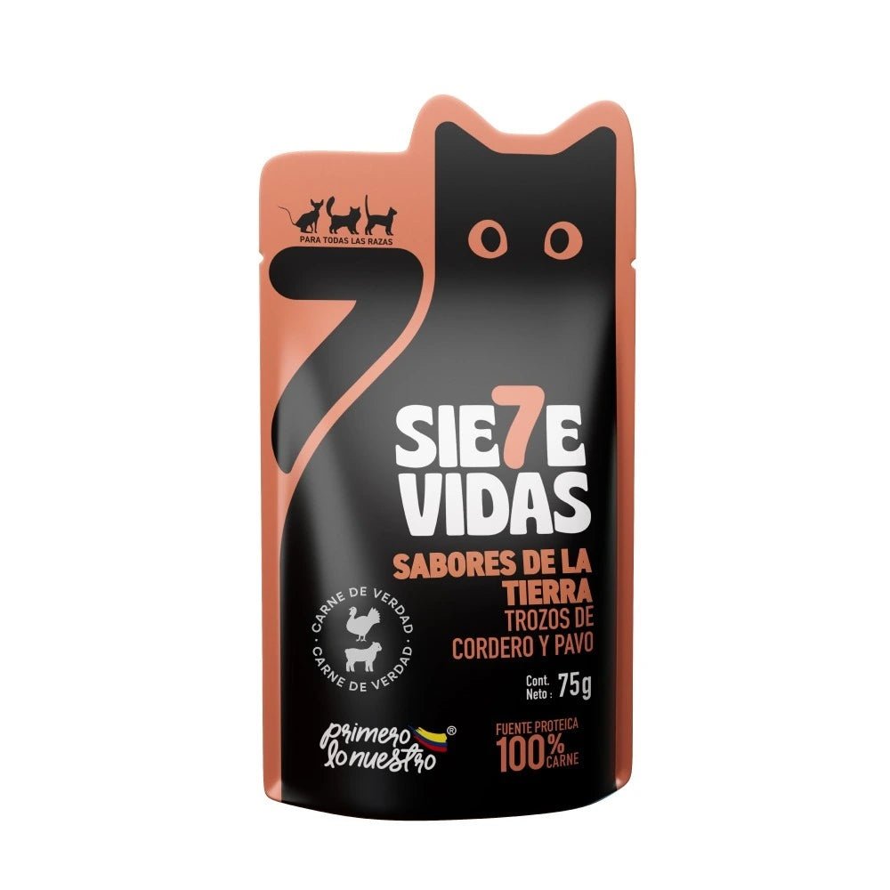 7 Vidas Trozos Pouch para Gatos Adultos - PetsPlaza