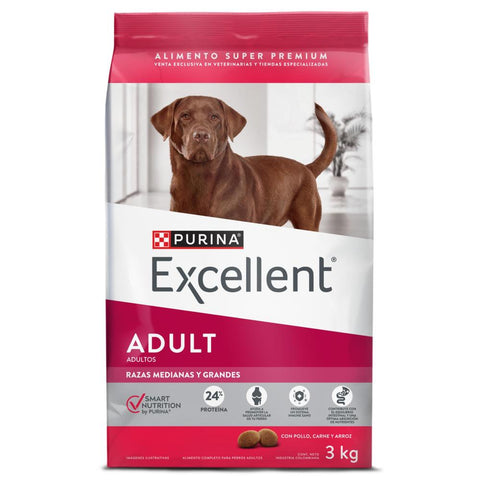Purina Excellent Perros Adultos Razas Medianas y Grandes