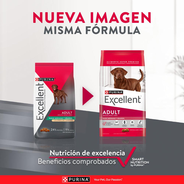 Purina Excellent Perros Adultos Razas Medianas y Grandes