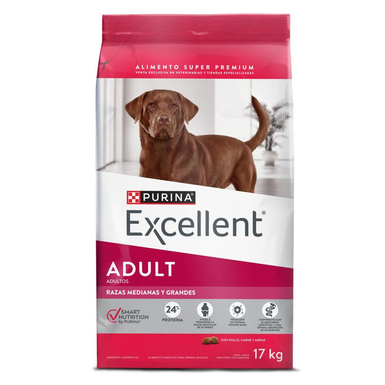 Purina Excellent Perros Adultos Razas Medianas y Grandes
