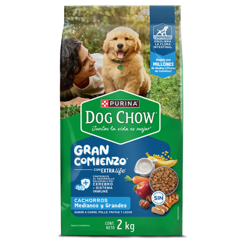 Dog Chow Gran Comienzo Cachorros Medianos y Grandes