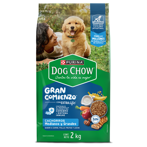 Dog Chow Gran Comienzo Cachorros Medianos y Grandes