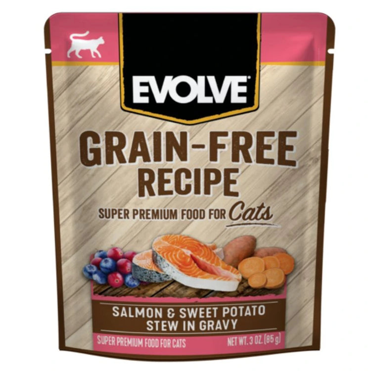 Evolve Grain-Free Salmon & Sweet Potato Stew in Gravy