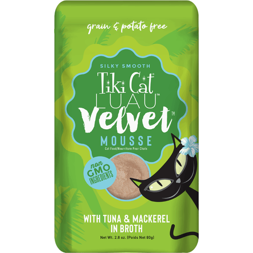 Tiki Cat Luau Velvet Mousse Atún & Caballa en Caldo