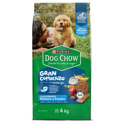Dog Chow Gran Comienzo Cachorros Medianos y Grandes