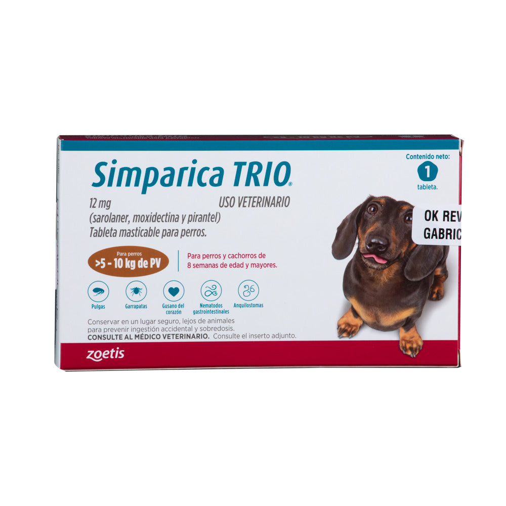 Simparica Trío X 1 Tab (5-10 kg)