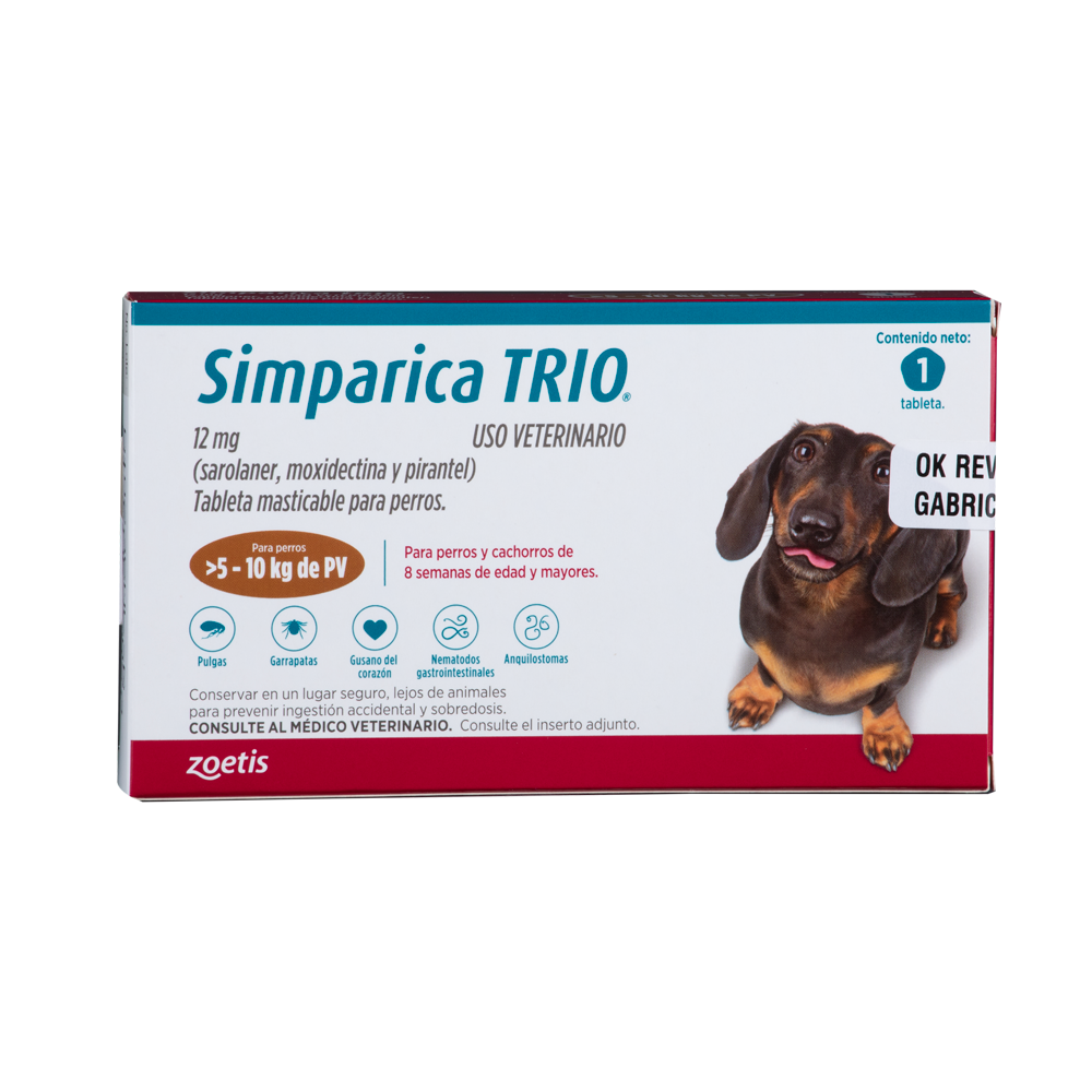 Simparica Trío X 1 Tab (5-10 kg)