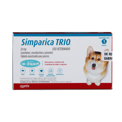 Simparica Trío X 1 Tab (10-20 kg)