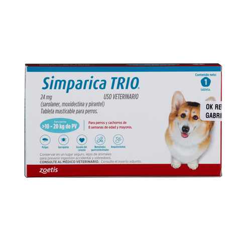 Simparica Trío X 1 Tab (10-20 kg)