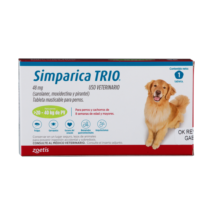 Simparica Trío X 1 Tab (20-40 kg)