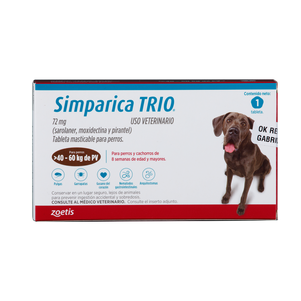 Simparica Trío X 1 Tab (40-60 kg)