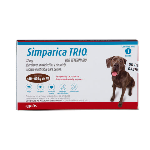 Simparica Trío X 1 Tab (40-60 kg)