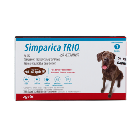 Simparica Trío X 1 Tab (40-60 kg)