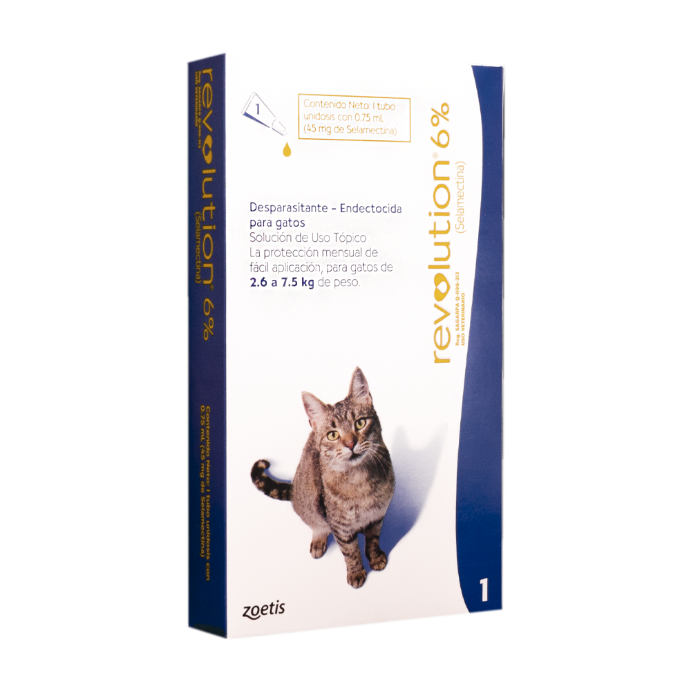 Revolution 6% X 0,75 Ml - Gatos de 2.6 Hasta 7 Kg