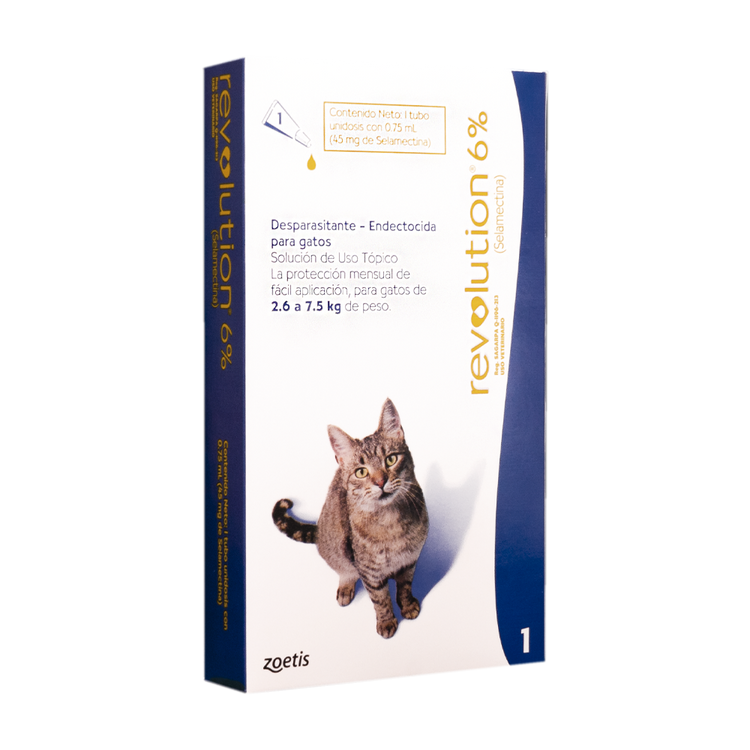 Revolution 6% X 0,75 Ml - Gatos de 2.6 Hasta 7 Kg
