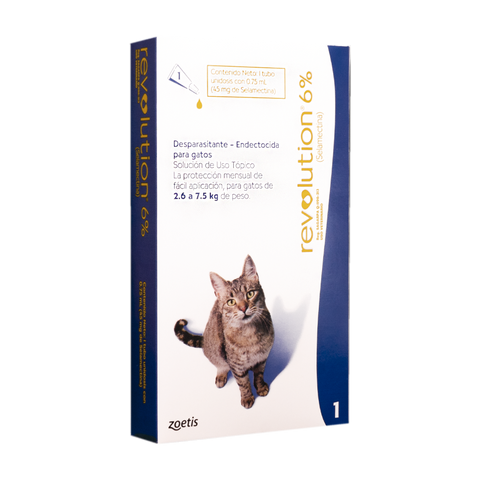 Revolution 6% X 0,75 Ml - Gatos de 2.6 Hasta 7 Kg