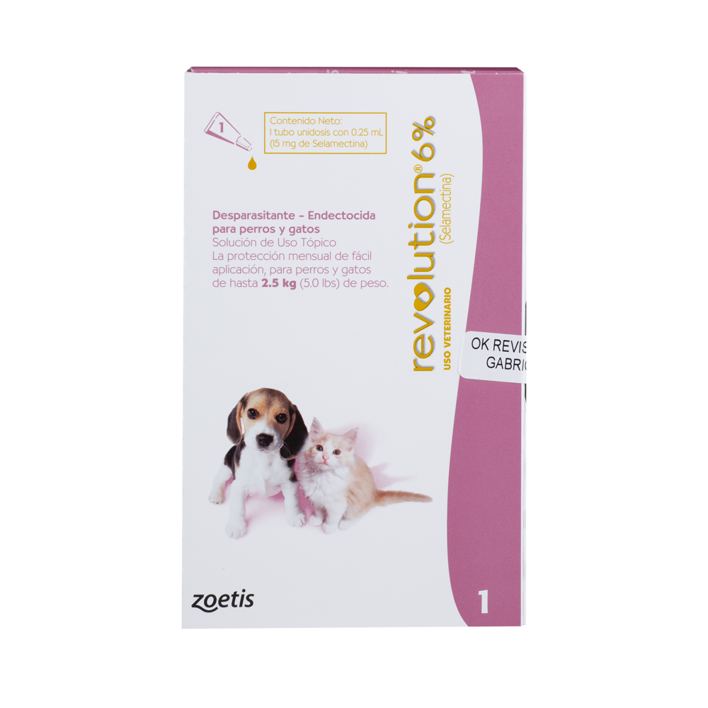 Revolution 6% X 0,25 Ml - Perros & Gatos Hasta 2.5 Kg