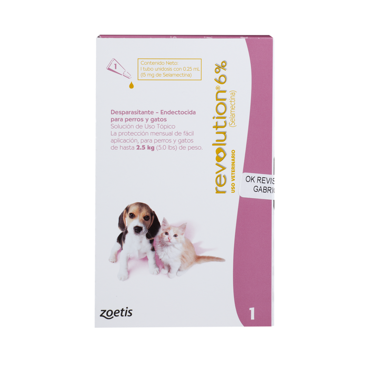 Revolution 6% X 0,25 Ml - Perros & Gatos Hasta 2.5 Kg