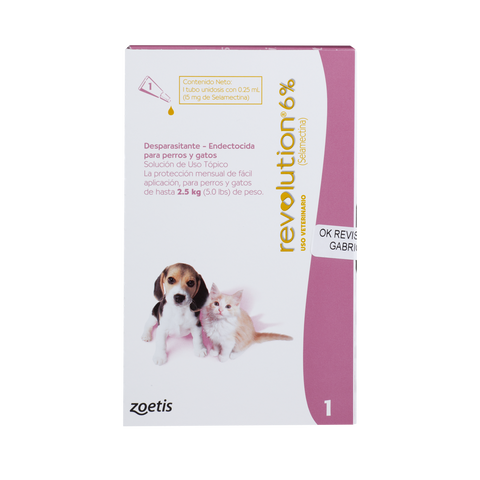 Revolution 6% X 0,25 Ml - Perros & Gatos Hasta 2.5 Kg