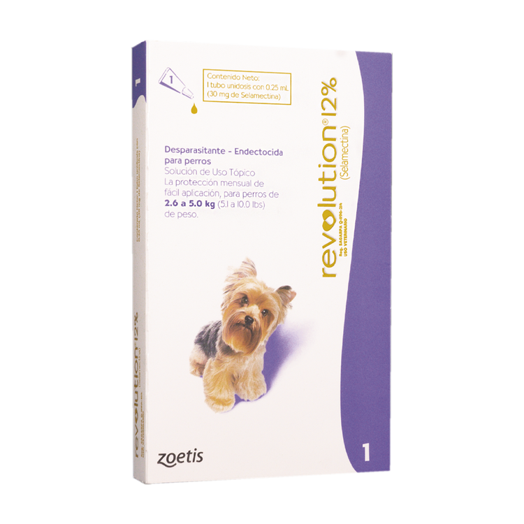 Revolution 12% X 0,25 Ml - Perros de 2.6 Hasta 5 Kg