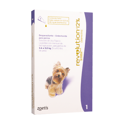Revolution 12% X 0,25 Ml - Perros de 2.6 Hasta 5 Kg