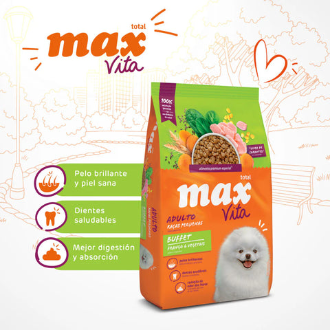 Max Vita Adulto Razas Pequeñas Buffet Pollo & Vegetales