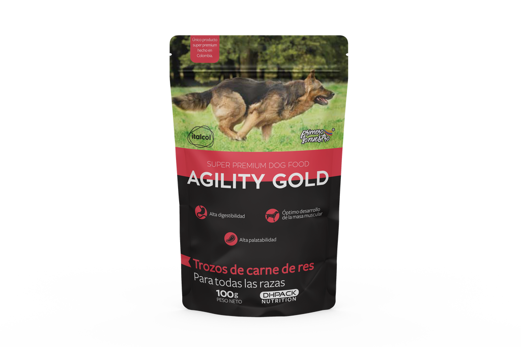 Agility Gold Pouches Trozos de Carne de Res