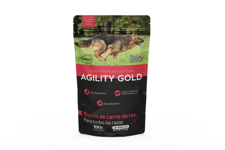 Agility Gold Pouches Trozos de Carne de Res
