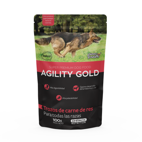 Agility Gold Pouches Trozos de Carne de Res