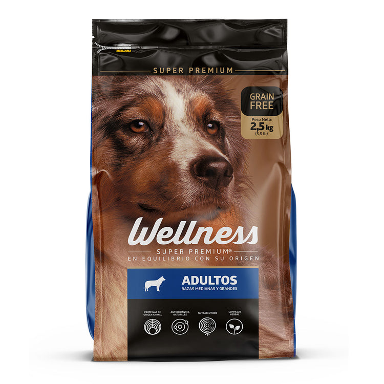 Wellness Grain Free Perros Adultos Razas Medianas & Grandes