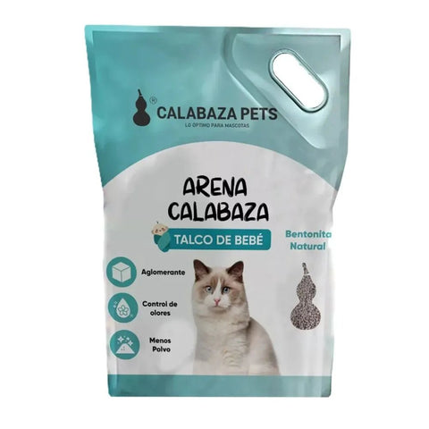 Arena Calabaza Talco de Bebe - PetsPlaza