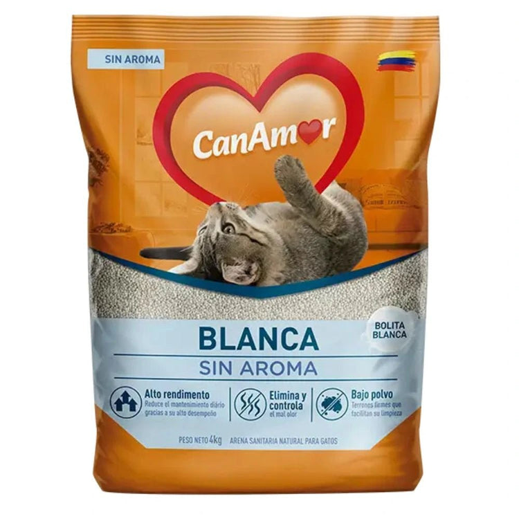 Canamor Arena Sanitaria Blanca Sin Aroma - PetsPlaza